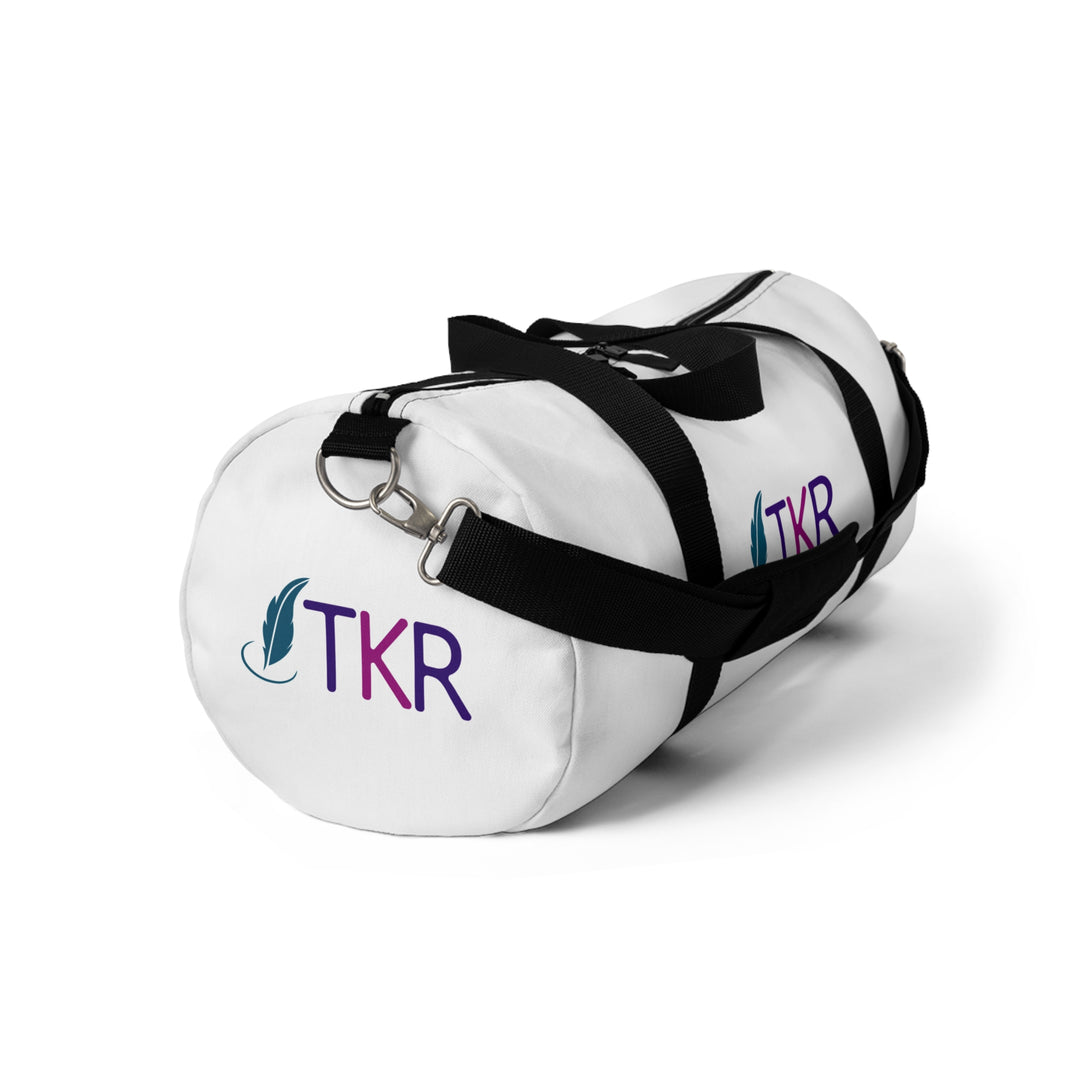 TKR Signature White Duffel Bag (Lightweight Travel & Gym Tote)