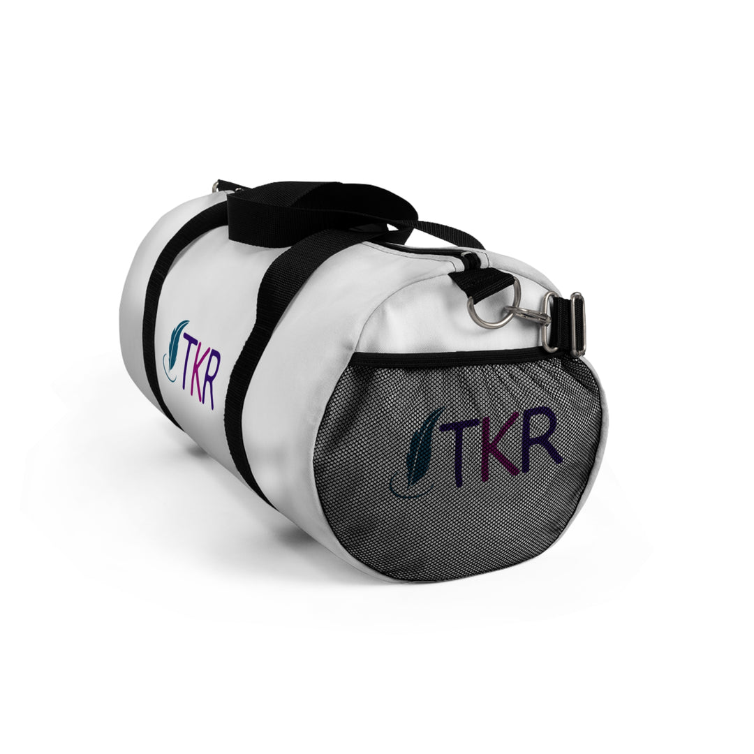 TKR Signature White Duffel Bag (Lightweight Travel & Gym Tote)