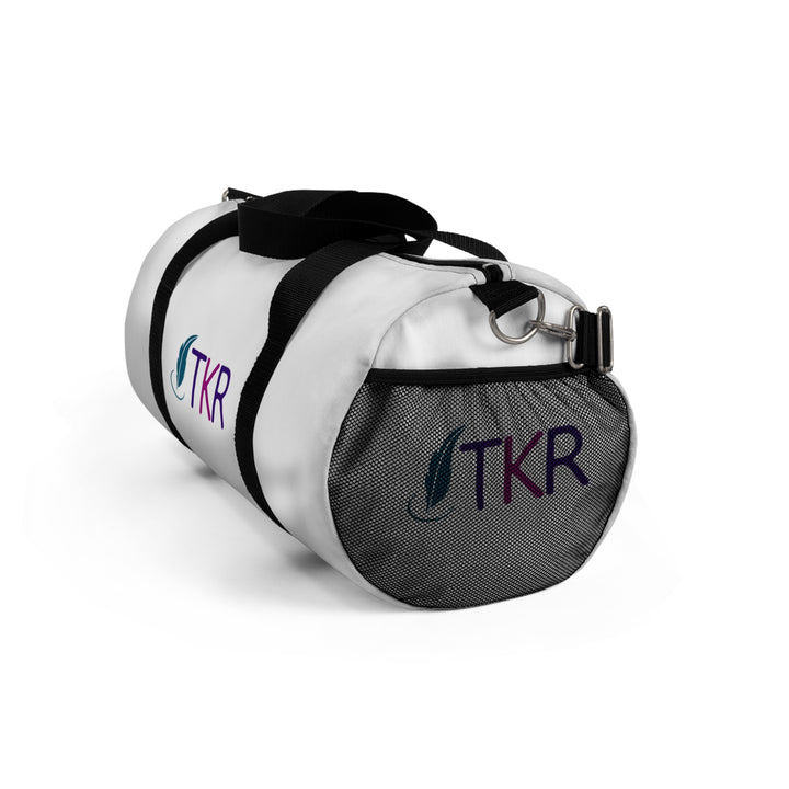 TKR Signature White Duffel Bag (Lightweight Travel & Gym Tote)