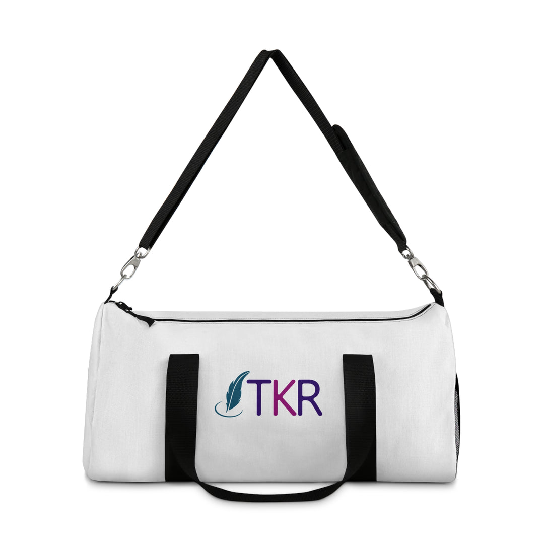 TKR Signature White Duffel Bag (Lightweight Travel & Gym Tote)