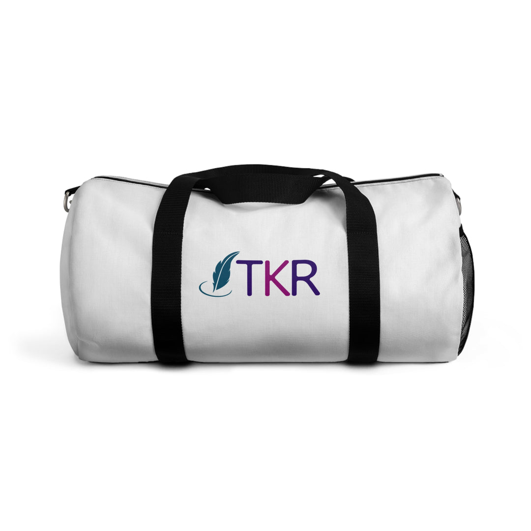 TKR Signature White Duffel Bag (Lightweight Travel & Gym Tote)