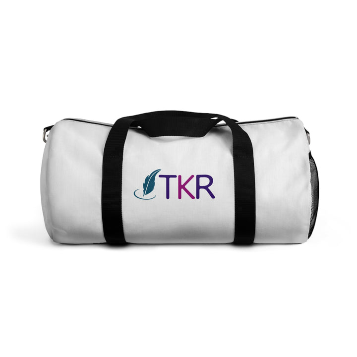 TKR Signature White Duffel Bag (Lightweight Travel & Gym Tote)